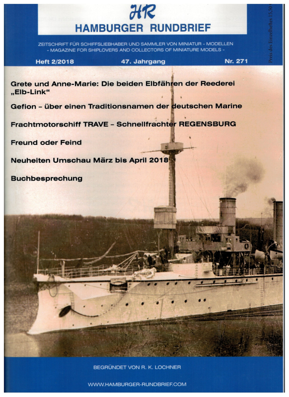 Nr. 271 Heft 2-2018 47. Jahrgang; Hamburger Rundbrief (1 St.)